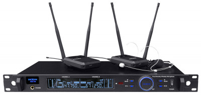MBD 942 bezdrátový mikrofon diverzitní náhlavní / klopový, 2kanálový